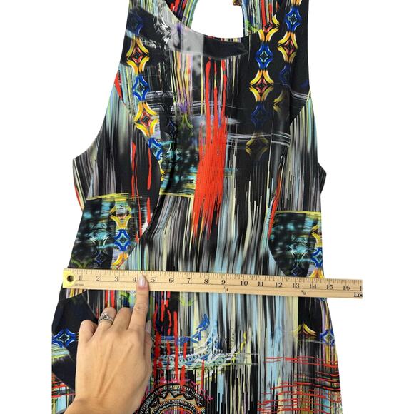 Nicole Miller New York Abstract Print Sheath Dress Size 6 Made in USA - Picture 9 of 11